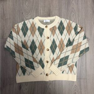 Oak + Fort Argyle Women's Cropped Oversized Cardigan